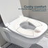 DEEKI Pinch-Proof Pinching Foldable Portable Potty Seat for Kids Travel, Integrated TPE Folding Joint Training Potty