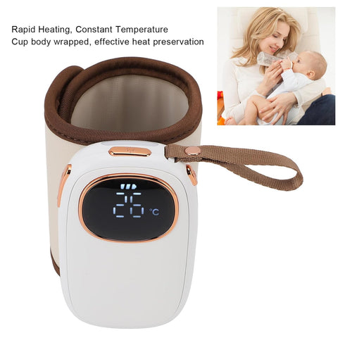 USB Heating Bottle Warmer Sleeve, Smart Temperature Control Fast Heating Baby Bottle Cup Warmer for Baby Bottles on The