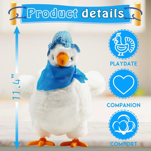 Electric Egg Laying Chicken Plush Toy with Music for Easter Fun