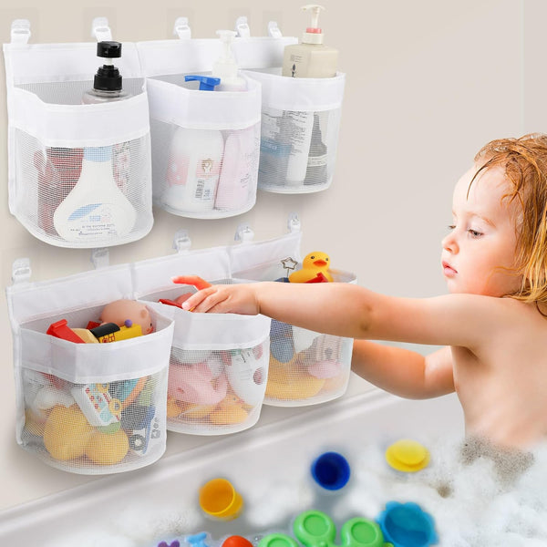 2 Pack Bath Toy Storage Bag, Hanging Organizer Net, Mesh Bag for Sorting and Storing Toys, Ideal for Bathroom
