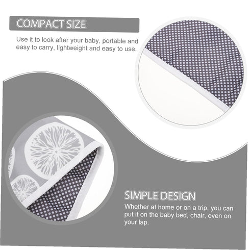 YARNOW Portable Changing Pad Gray Lemon Diaper Cushion Mat Travel Lightweight Diaper Mat for Cribs Playpens