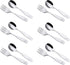 ANNOVA Children's Flatware 12 Pieces Set - Stainless Steel Silverware 6 x Safe Forks, 6 x Dinner Spoons - Kids Toddler Utensils Lunch Box (Engraved Dinosaurs T-Rex, Triceratops) by Annova