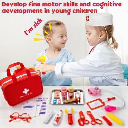 XZZO 36 Playset 3-5 Set Doctor Kit for Kids, Pcs Pretend Doctor kit for Toddlers with Medical Bag & Real Stethoscope