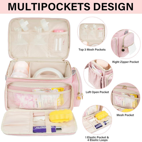 Jaffzora S1 S2, Breast Pump Bag Compatible with Spectra and Breast Pumping Travel Storage Bag with Waterproof Mat