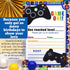 Game On! Video Gamer Birthday Party Fill In Invitations, 20 Fill In Cards with Envelopes by AmandaCreation