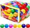 Ball Pit Balls Phthalate Free BPA Free Crush Proof Plastic - 7 Bright Colors in Reusable Play Toys for Kids with