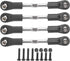 RC Steering Rod, 4Pcs Adjustable Metal Steering Linkage Rod Remote Control Car Steering Rod RC Servo Steering Rod RC Car Servo Pull Rod Linkage Tie Rod for 1/8 RC Car