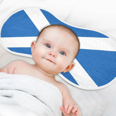 MCHIVER 1PCS Scotland Flag Burp Cloths for Baby Boy Girl Cotton Burp Rags Absorbent Muslin Bibs for Baby Newborn Unisex