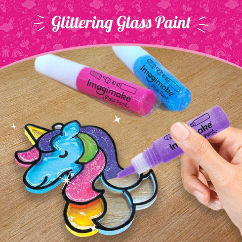 5-8 5,6,7,8 6-8 6 Imagimake Window Art Princess & Unicorn | DIY Suncatcher Kit for Year Old Kids | Princess & Unicorn