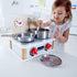 Hape 2-in-1 Kitchen & Grill Set Multicolor, Dimensions: L: 11.8, W: 9.1, H: 10.1 inch, Count of 6