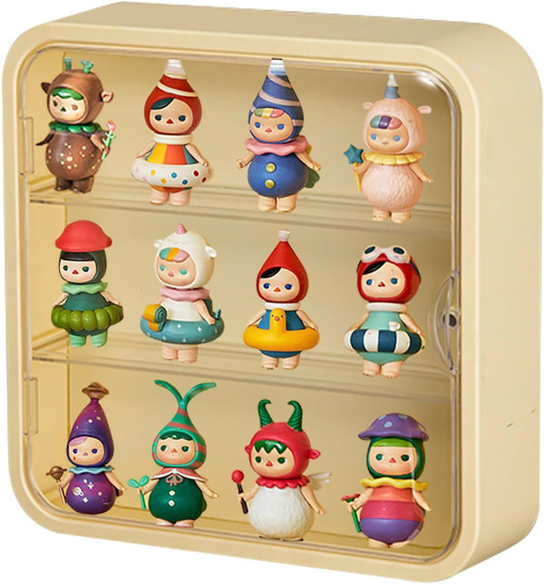Clear Display Case for Figures - Wall-Mounted Doll Storage Box Cabinet Organizer for Collectibles Action Figures