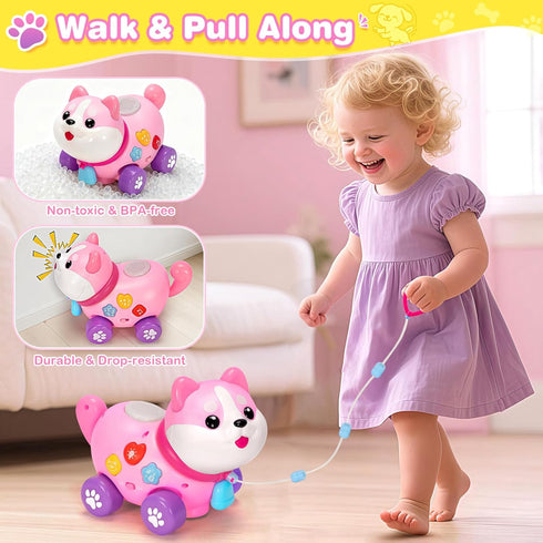 1 6-12-18 1st Toys for Year Old Girl Gifts, Baby Toys Months, Bilingual Educational Learning Toddler Toys, Puppy