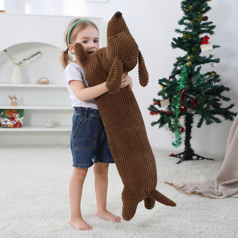 36 Inch Dachshund Dog Stuffed Animal Plush, Long Weiner Dog Body Pillow, Cute Large Plushies Decor Gift for Kids