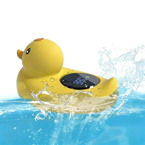 Generic 10x7.5x6.4cm, Cartoon Duck Temperature Meter, Magnetic Rechargeable Digital Display, PVC Waterproof Sensor