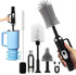 5-in-1 Long Handle Electric Water Bottle Brush, Straw Cleaner Brushes with Removable