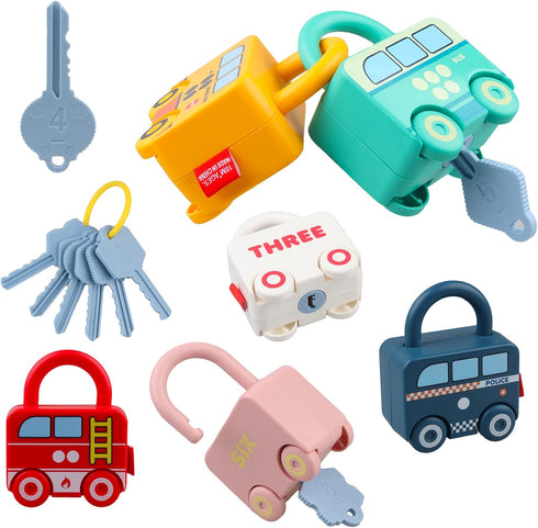 Montessori Educational Toys Busy Board - Toddler Car Activities - Baby Sensory Fine Motor Skills Developmental Toys