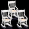 Jetec 2 Pcs Doll House Wooden Chairs - 1:12 Miniature Rocking Chair for Christmas Dollhouse Accessories, Living Room