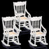 Jetec 2 Pcs Doll House Wooden Chairs - 1:12 Miniature Rocking Chair for Christmas Dollhouse Accessories, Living Room