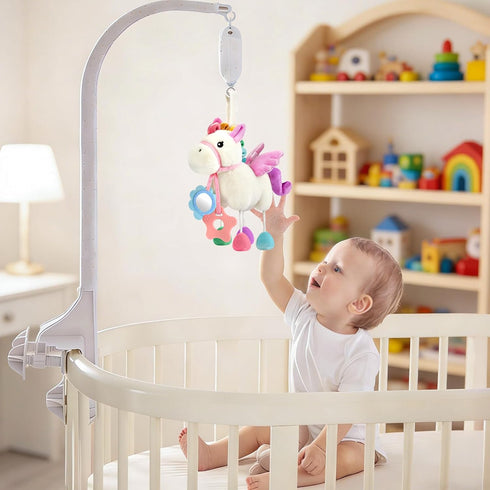 0 3 6 9 12 TYRY.HU Baby Stroller or Car Seat Toy,Soft Plush Stroller & Cot Hanging Toys, Rattle Sensory Developmental