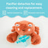 PaciBuddy Crab Pacifier Holder - Plush Toy with Detachable Pacifier, Universal Adapter for 0+ Months