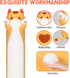 Long Cat Plush Kawaii Body Pillow - 44” Cute Brown Cat Stuffed Animals, Orange Kitten Plush Throw Pillow Gift