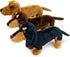 3Pcs Dachshund Plush Animals Set, 9.8" Kawaii Stuffed Dogs, Soft Cuddly Dog Toy for Birthday Party, Best Gift for