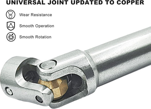 Stainless Steel Drive Shaft, 112-165mm and 90-125mm for 1/10 RC Crawler Traxxas TRX4 TRX6 Axial SCX10
