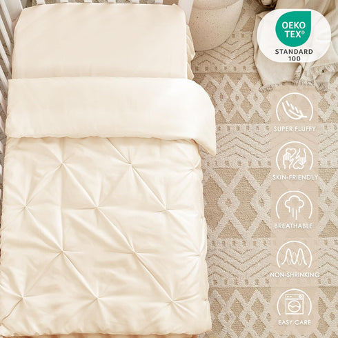 3-Piece Set Set Crib Bedding for Girls Boys - Ultra Soft & Skin Friendly Baby Bedding Crib Includes Crib Comforter