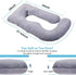 Jcickt Pillow,59 inch Pregnancy Pillow J-Shaped Full Body with Jersey Cover Easy to Remove and Wash, Support Pregnant
