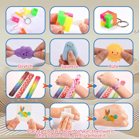 350PCS 4-8 8-12, 3-5 Yutin Prize Box Toys for Kids Classroom, Party Favor Bulk Goodie Bag Stuffers for Kids Pinata