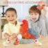 9 1 Set, in Chicken Stuffed Animal Stuffed Chicken Plush Toy with Zippered Belly, Egg Laying Hen with Chicks and Eggs