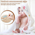 Mindow 5.9 Inch Baby Announcement Sign, Wooden Hello World Newborn Sign Boy, Moon and White Cloud Decoration, Baby Name