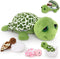 MorisMos Sea Turtle Stuffed Animal with Babies, 14'' Mommy Stuffed Turtle with