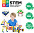 Kids Building Kit STEM Toys, 110 Pcs Educational Construction Blocks DIY Learning Set for Ages 3-10