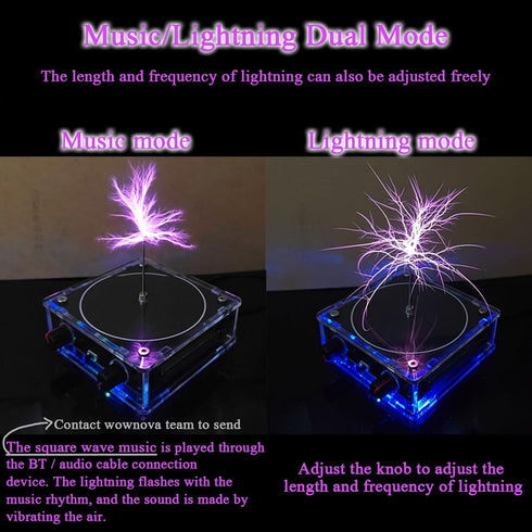 Compact Tesla Coil Music Arc Plasma Speaker - Desktop Science Toy
