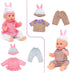 deAO Baby Doll Clothes for 12-14 Inch Dolls, 6 Sets Doll Outfits Accessories, Dress Up Fun Gift (Doll Not Included)