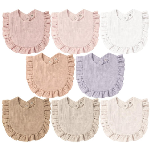 MairMore 8-Pack Muslin Baby Bandana Drool Bibs for Unisex Girls & Boys