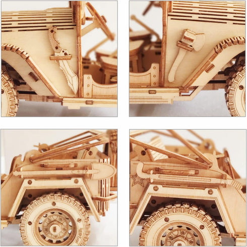 3D Wooden Puzzle Off-Road Vehicle Building Model Kits - Wooden STEM DIY Brain Teaser Puzzle - Birthday Gifts for Teens