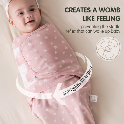 Set 3 Pack, Small(0-3Month) insular Baby Swaddle Wrap, Swaddle Blanket for Newborn and Infant, Adjustable Swaddling