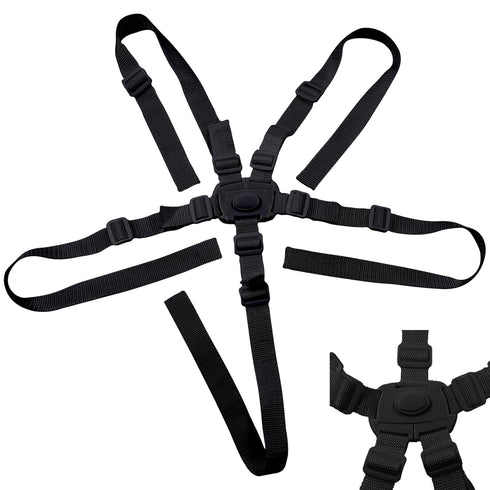 LiXiongBao Universal 5 Point Harness Strap Belt,Baby Harness Seat Strap Holder for Most