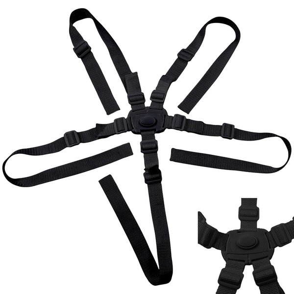 LiXiongBao Universal 5 Point Harness Strap Belt,Baby Harness Seat Strap Holder for Most