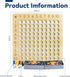BAKAM Wooden Multiplication Board Math Game for Kids 8-12, 100PCS Flash Cards, Montessori Counting Toy