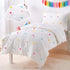 4 Sets Set Set Piece White Boho Toddler Bedding for Girls Colorful Pom Pom Comforter Jacquard Tufted Dot Crib Bed