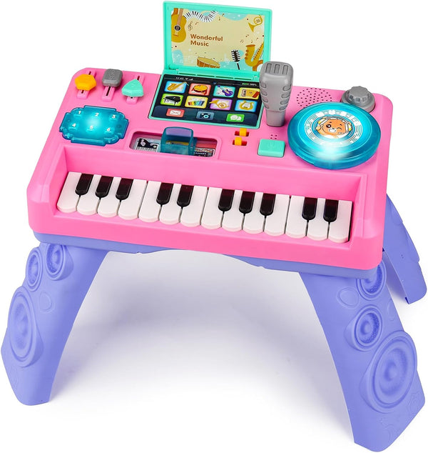 Baby DJ Table for Toddlers 1-3 with Music & Light, Musical Baby