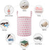TECHMILLY Large Storage Basket - Collapsible Laundry Hamper with Long Handles, Toy Bins for Nursery, Kids Room Décor