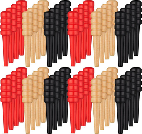48 Pieces Wooden Cribbage Pegs, Fit 1/8 Holes with Storage Pouch for Cribbage Traditional Board Game, 3 Colors
