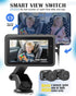 Totsafe 2 4.3" Baby Car Camera for Kids - Dual Channel Car Baby Monitor with Split Screen,Night Vision, Wide View, Easy