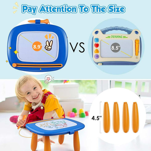1 2 3 Smasiagon Toddler Toys Magnetic Drawing Board - Doodle Painting Board Pad Educational Learning Toys for Year Old