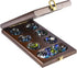 AMEROUS Wooden Mancala Board Game Set with 72+8 Bonus Multi Color Glass Stones - Classic Family Game
