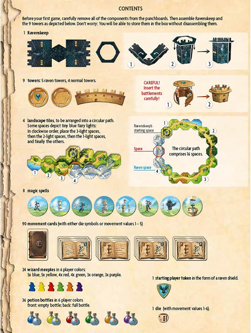 Wandering Towers Strategy Board Game About Trapping Wizards, Fun Family Games for 1-6 Players, Ages 10+, 30 Mins